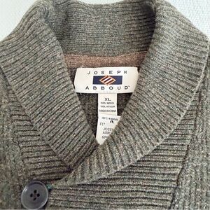 Joseph Gray Shawl Collar Wool Blend Cardigan